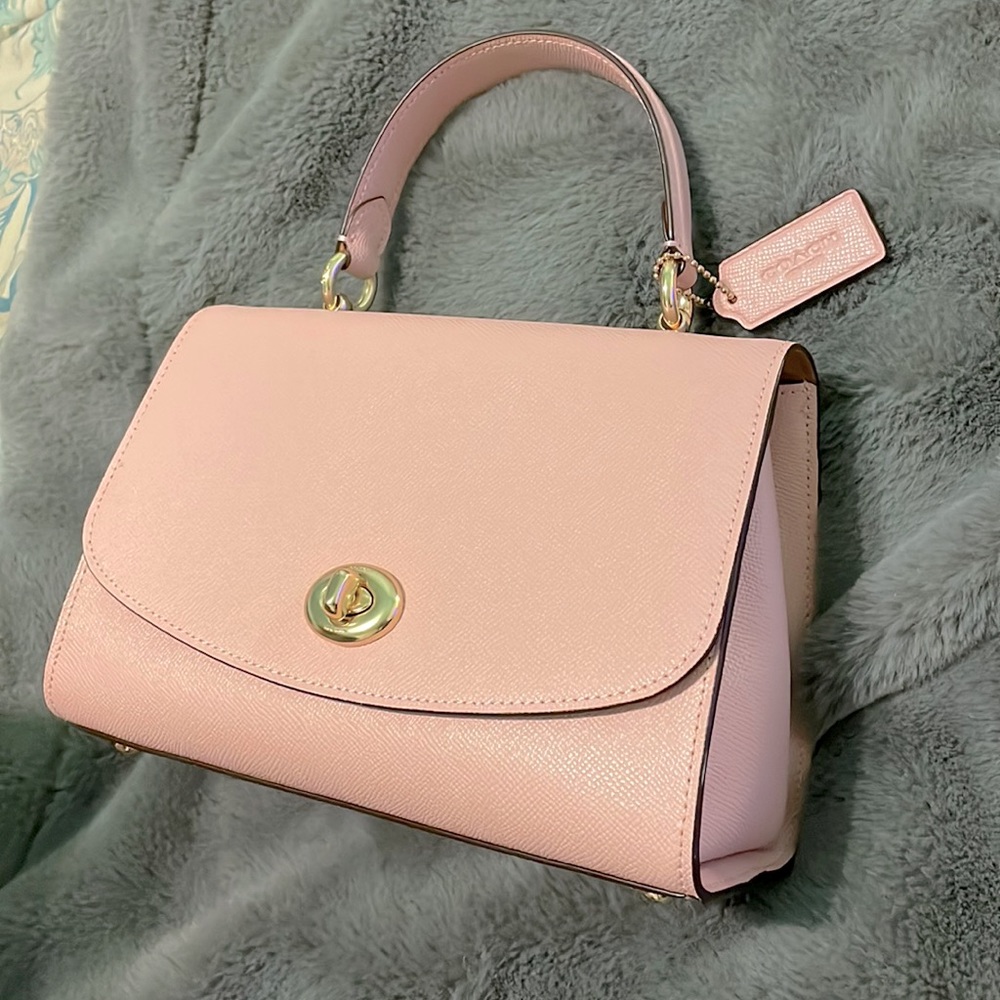 Coach Pink Leather "Tilly" Top Handle Crossbody Bag Style 76618